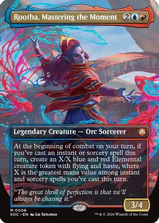 Rootha, Mastering the Moment (Borderless)  [Commander: Secrets of Strixhaven]