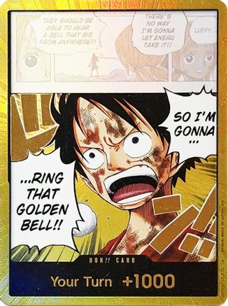DON!! Card (Luffy) (Gold) - [Adventure on Kami's Island] Foil