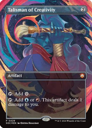 Talisman of Creativity (Borderless)  [Commander: Secrets of Strixhaven] Foil