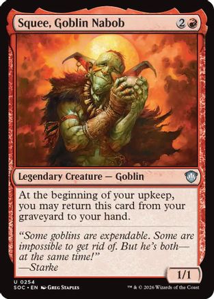 Squee, Goblin Nabob  [Commander: Secrets of Strixhaven]