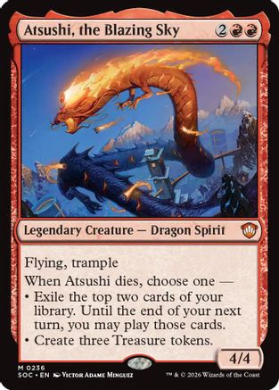 Atsushi, the Blazing Sky  [Commander: Secrets of Strixhaven]