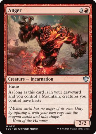 Anger  [Commander: Secrets of Strixhaven]