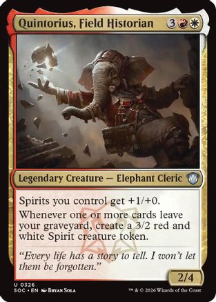 Quintorius, Field Historian  [Commander: Secrets of Strixhaven]