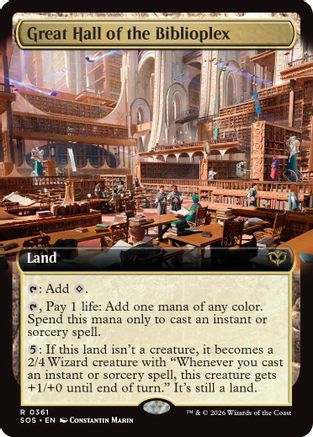 Great Hall of the Biblioplex (Extended Art)  [Secrets of Strixhaven]