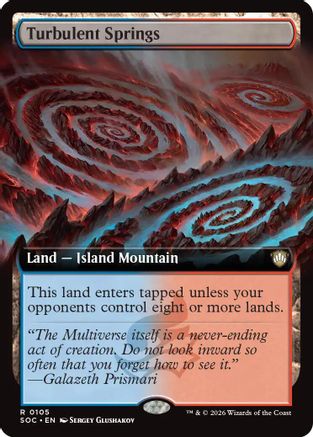 Turbulent Springs (Extended Art)  [Commander: Secrets of Strixhaven]