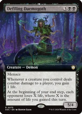Defiling Daemogoth (Extended Art)  [Commander: Secrets of Strixhaven]