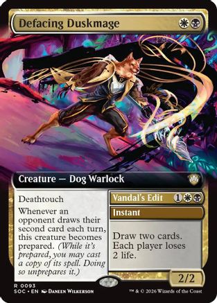 Defacing Duskmage (Extended Art)  [Commander: Secrets of Strixhaven]