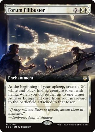Forum Filibuster (Extended Art)  [Commander: Secrets of Strixhaven]