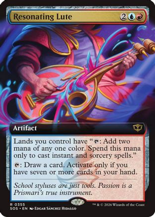 Resonating Lute (Extended Art)  [Secrets of Strixhaven]