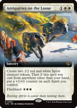 Antiquities on the Loose (Extended Art)  [Secrets of Strixhaven] Foil