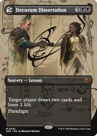 Decorum Dissertation (Borderless)  [Secrets of Strixhaven] Foil