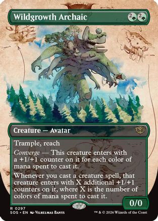 Wildgrowth Archaic (Borderless)  [Secrets of Strixhaven] Foil
