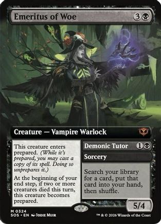 Emeritus of Woe (Extended Art)  [Secrets of Strixhaven]
