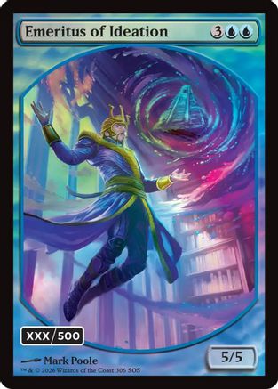Emeritus of Ideation (Retro Frame) (Serial Numbered) (Double Rainbow Foil)  [Secrets of Strixhaven] Foil