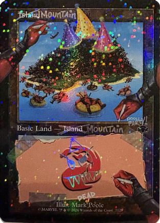 Mountain (7128) (Pool Party Foil)  [Secret Lair Drop Series] Foil