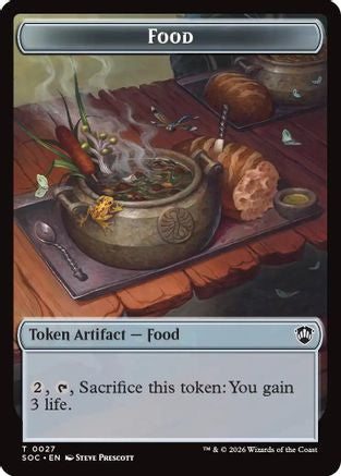 Food //  Frog Lizard Double-Sided Token  [Commander: Secrets of Strixhaven]