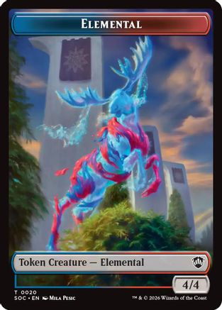 Elemental (0020) // Manifest Double-Sided Token  [Commander: Secrets of Strixhaven]