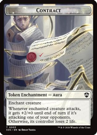 Contract // Pegasus Double-Sided Token  [Commander: Secrets of Strixhaven] Foil
