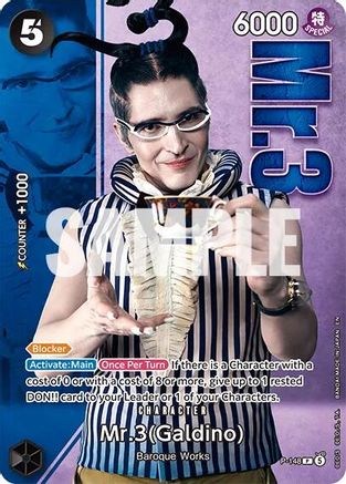 Mr.3 (Galdino) - P-148 (Premium Card Collection -Live Action Edition Vol.2 Baroque Works-) (P-148) - [One Piece Promotion Cards] Foil