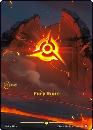 Fury Rune (Alternate Art) (R01a) - Riftbound - [Unleashed] Foil