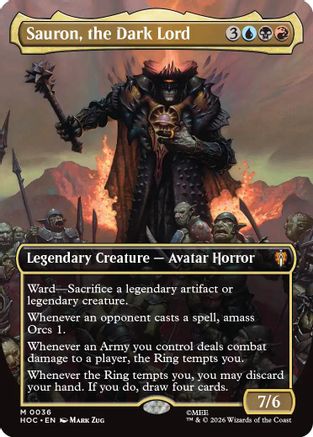 Sauron, the Dark Lord (Borderless)  [The Hobbit: Eternal-Legal] Foil
