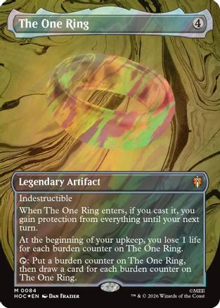 The One Ring (Borderless) (Surge Foil)  [The Hobbit: Eternal-Legal] Foil