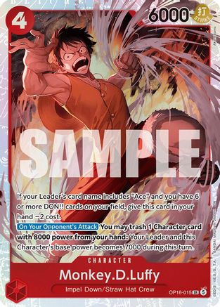 Monkey.D.Luffy (OP16-015) - [The Time of Battle] Foil