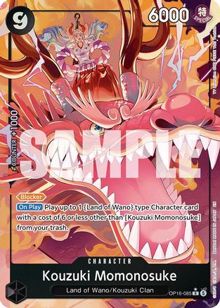 Kouzuki Momonosuke (Alternate Art) (OP16-085) - [The Time of Battle] Foil
