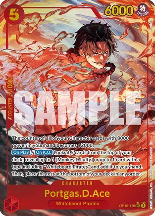 Portgas.D.Ace (118) (Alternate Art) (OP16-118) - [The Time of Battle] Foil