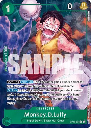 Monkey.D.Luffy (034) (Alternate Art) (OP16-034) - [The Time of Battle] Foil