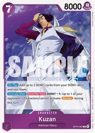 Kuzan (OP16-063) - [The Time of Battle] Foil