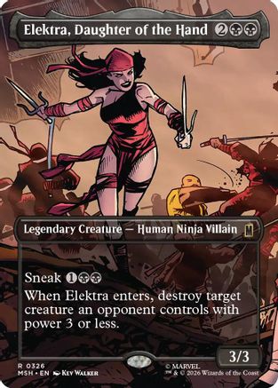 Elektra, Daughter of the Hand (Borderless)  [Marvel Super Heroes] Foil