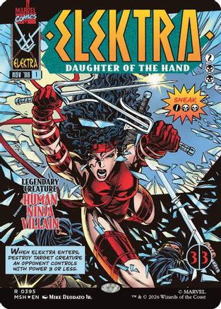 Elektra, Daughter of the Hand (Borderless) (395)  [Marvel Super Heroes] Foil