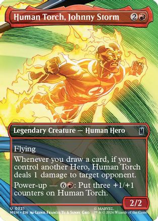 Human Torch, Johnny Storm (Borderless)  [Marvel Super Heroes]