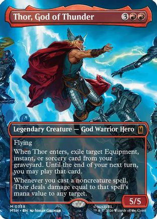 Thor, God of Thunder (Borderless) (0338)  [Marvel Super Heroes]