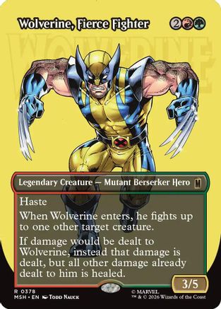 Wolverine, Fierce Fighter (Borderless)  [Marvel Super Heroes] Foil