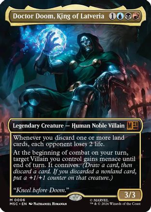 Doctor Doom, King of Latveria (Borderless)  [Commander: Marvel Super Heroes]