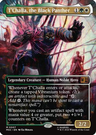 T'Challa, the Black Panther (Borderless)  [Commander: Marvel Super Heroes] Foil