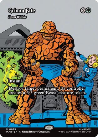 Grimm Fate - Beast Within (Borderless)  [Marvel Universe Eternal-Legal] Foil
