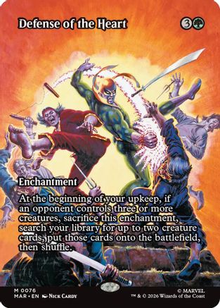Defense of the Heart (Borderless)  [Marvel Universe Eternal-Legal] Foil