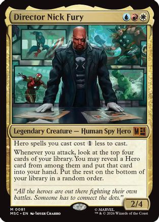 Director Nick Fury (Surge Foil)  [Commander: Marvel Super Heroes] Foil