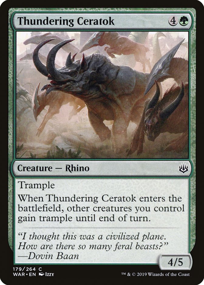 Thundering Ceratok [War of the Spark] Foil