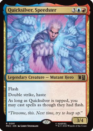 Quicksilver, Speedster (Surge Foil)  [Commander: Marvel Super Heroes] Foil