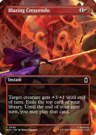 Blazing Crescendo (Borderless)  [Marvel Super Heroes] Foil