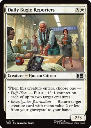 Daily Bugle Reporters  [Commander: Marvel Super Heroes]
