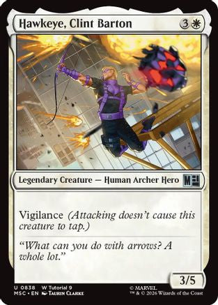 Hawkeye, Clint Barton (0838)  [Commander: Marvel Super Heroes]
