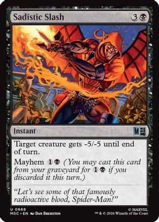 Sadistic Slash  [Commander: Marvel Super Heroes]