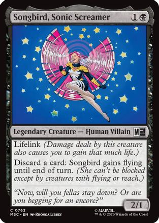 Songbird, Sonic Screamer  [Commander: Marvel Super Heroes] Foil