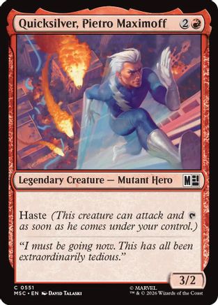 Quicksilver, Pietro Maximoff (0551)  [Commander: Marvel Super Heroes] Foil