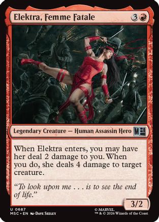 Elektra, Femme Fatale  [Commander: Marvel Super Heroes]